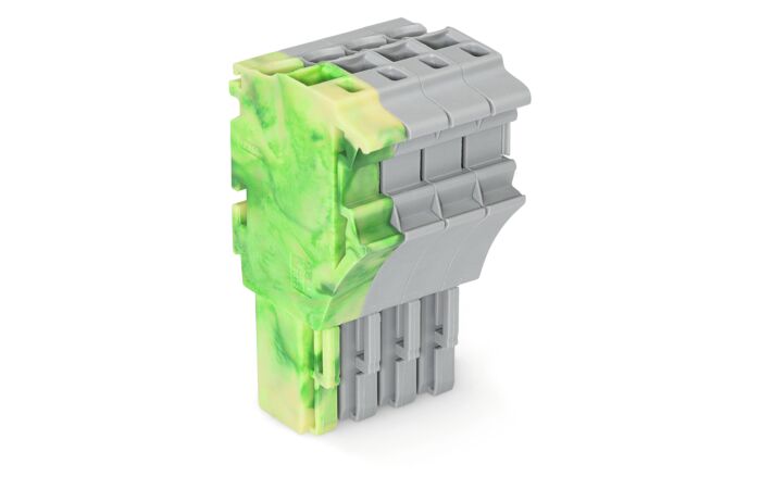 WAGO Svorka 2022-104/000-037 1vodičová pružinová Push-in CAGE CLAMP®, 4 mm², šedá/zelenožlutá