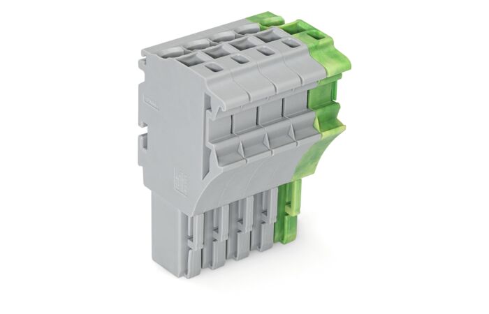 WAGO Svorka 2022-105/000-036 1vodičová pružinová Push-in CAGE CLAMP®, 4 mm², šedá/zelenožlutá