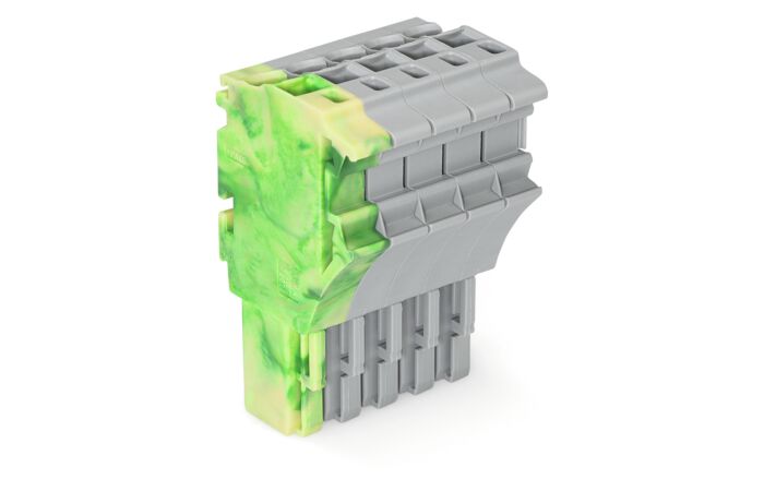 WAGO Svorka 2022-105/000-037 1vodičová pružinová Push-in CAGE CLAMP®, 4 mm², šedá/zelenožlutá