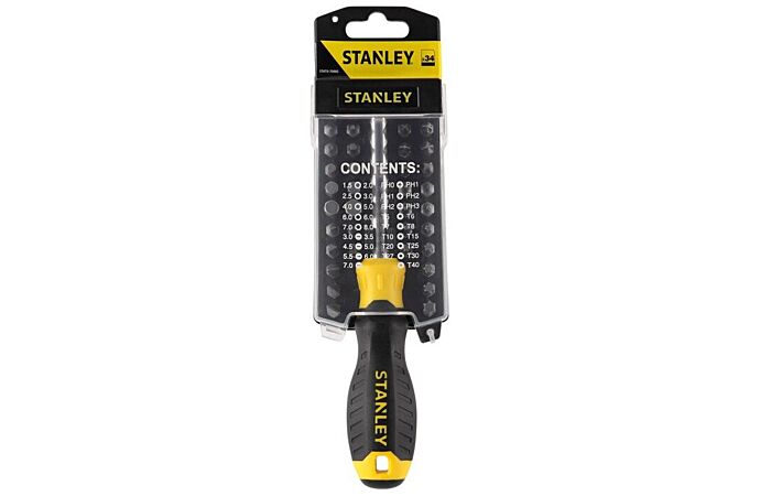 STANLEY Sada STHT0-70885 bitů  s organizérem + šroubovák 34 ks