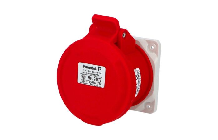 FAMATEL Zásuvka 32A/400V 4-pól IP44 vestavná,  přímá