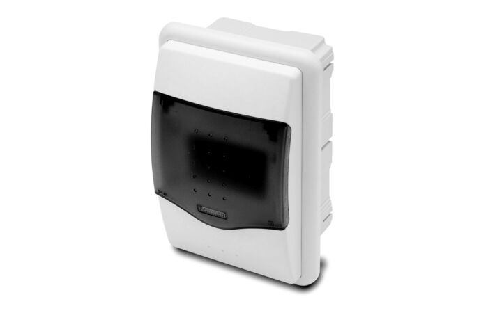 FAMATEL Skříň NUOVA 3504 4TE pod omítku průhledné dveře IP40