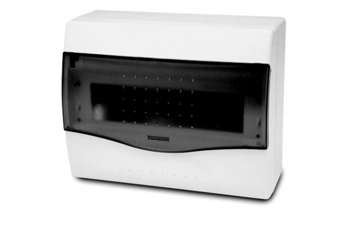 FAMATEL Skříň NUOVA 3608 8TE na omítku průhledné dveře IP40