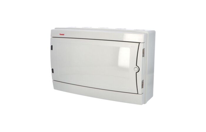 FAMATEL Skříň ACQUA 3918-TB, 18TE, 274x426x131mm, neprůhledná plastová dvířka, IP65