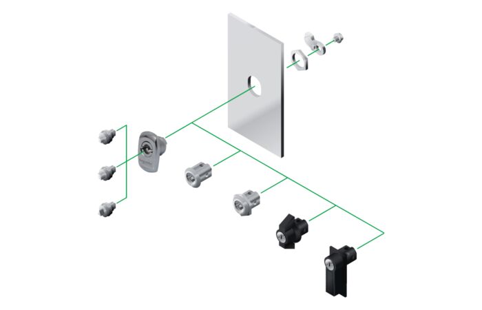 SCHNEIDER NSYSTDCXH S3X, zámek double bar, nerez