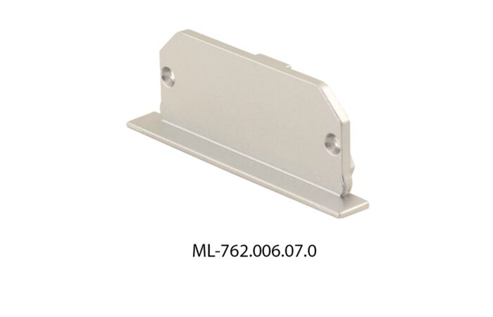 MCLED Koncovka pro VP bez otvoru stříbrná