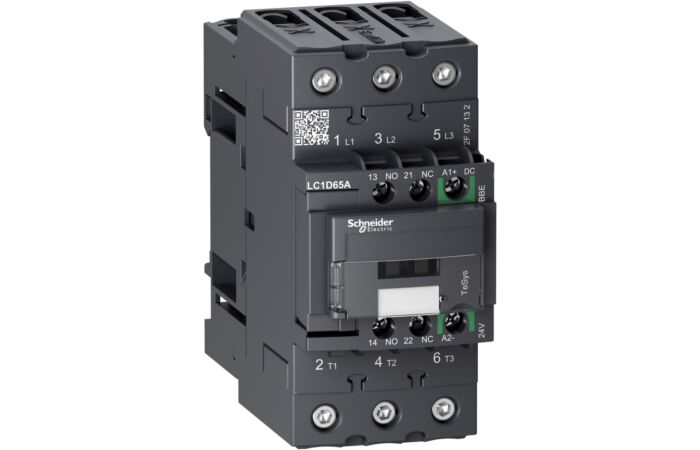 SCHNEIDER LC1D65ABBE TeSys D Green 3P 65A 24V DC