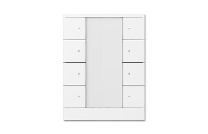 ABB TENTON Ovladač 2CKA006330A0014 8násobný s popisovým polem, se snímačem teploty, studio bílá, SB/U8.0.1-84