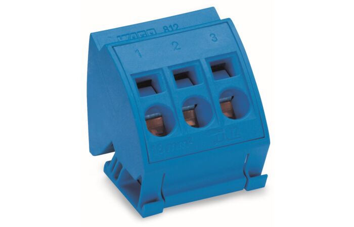 WAGO Svorka 812-114 pro přípojnici pro přípojnice (10 × 3) mm Bez tlačítka, modrá