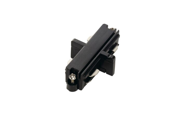 Direct connector for 1-circuit mains-voltage track, black, electrical