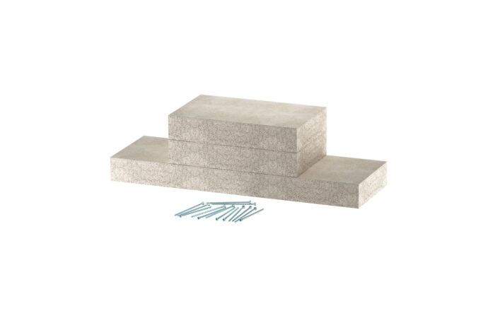 OBO BETTERMANN Nástěnný krycí díl, pro PYROLINE Con, 200x120, šedá Odlehčený beton se skleněnými vlákny  typ PLCD W061220