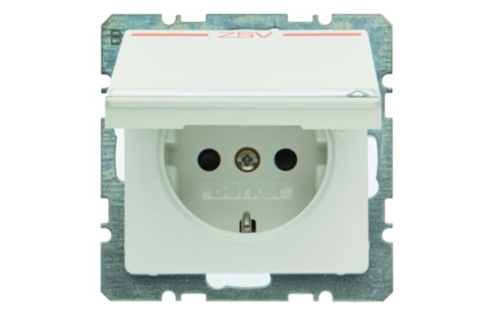 Zásuvka, SCHUKO s víčkem, 16 A, 250 V~ s