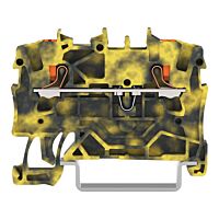 WAGO Svorka 2201-1201/000-053 2vodičová průchozí s ovládacím tlačítkem 1,5 mm², šedá / žlutá