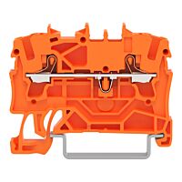WAGO Svorka 2202-1202 2vodičová průchozí s ovládacím tlačítkem 2,5 mm², oranžová