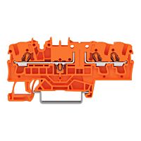 WAGO Svorka 2002-1762 3vodičová základní na DIN Lištu 35 x 15 a 35 x 7,5, 2,5 mm², oranžová