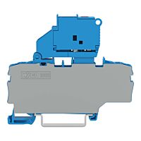 WAGO Svorka 2002-1914/1000-867 2vodičová pojistková výklopným držákem pojistek dodatečným propojením můstky, modrá