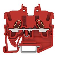 WAGO Svorka 2050-1203 2vodičová průchozí Mini, s ovládacími otvory 1 mm², červená