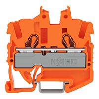 WAGO Svorka 2052-1202 2vodičová průchozí Mini, s ovládacími otvory 2,5 mm², oranžová