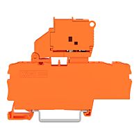 WAGO Svorka 2202-1712/1000-867 3vodičová pojistková S výklopným držákem pojistek S koncovou bočnicí, oranžová