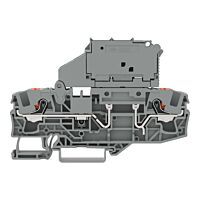 WAGO Svorka 2206-1611 2vodičová pojistková S výklopným držákem pojistek pro pojistkovou vložku G 5 × 20 mm, šedá