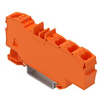 WAGO Svorka 2206-8032 Distribuční s ovládacím tlačítkem 1× 6 mm² / 6× 1,5 mm², oranžová