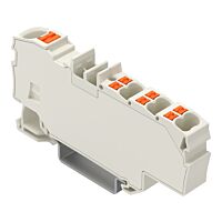 WAGO Svorka 2206-8039 Distribuční s ovládacím tlačítkem 1× 6 mm² / 6× 1,5 mm², šedá