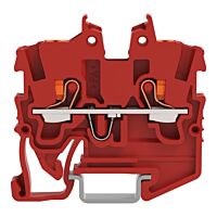 WAGO Svorka 2250-1203 2vodičová průchozí Mini s ovládacím tlačítkem 1 mm², červená