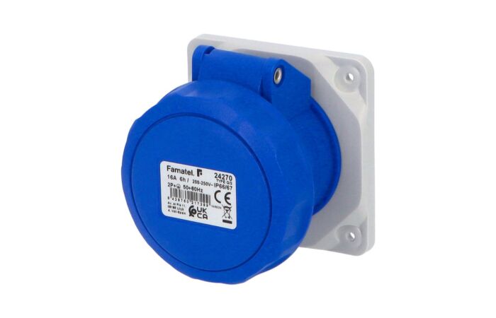 FAMATEL Zásuvka 16/230V 3-pól IP67 vestavnápřímá