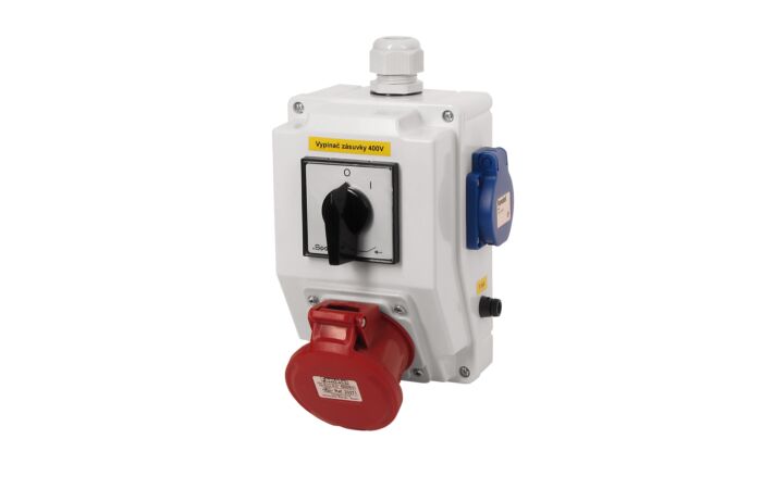 FAMATEL Kombinace SB010 2xzásuvka +spínač IP44