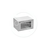 SOLARIX Skříň nástěnná GrandN-6U-645-11-G, 19", skleněné dveře, IP20, šedá