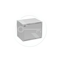 SOLARIX Skříň nástěnná GrandN-9U-645-21-G, 19" , plné dveře, IP20, šedá