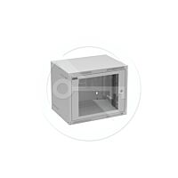 SOLARIX Skříň nástěnná GrandN-9U-645-11-G, 450mm, 19", skleněné dveře, IP20, šedá