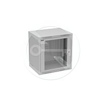 SOLARIX Skříň nástěnná GrandN-12U-645-11-G, 19" , skleněné dveře, IP20, šedá