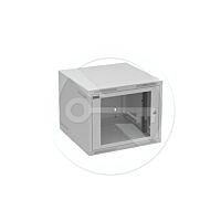 SOLARIX Skříň nástěnná GrandN-9U-66-11-G, 600mm, 19", skleněné dveře, IP20, šedá