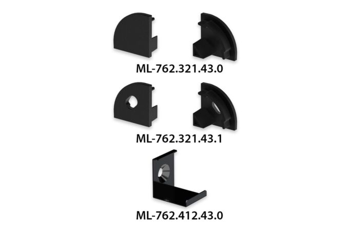 Koncovka pro RF s otvorem černá