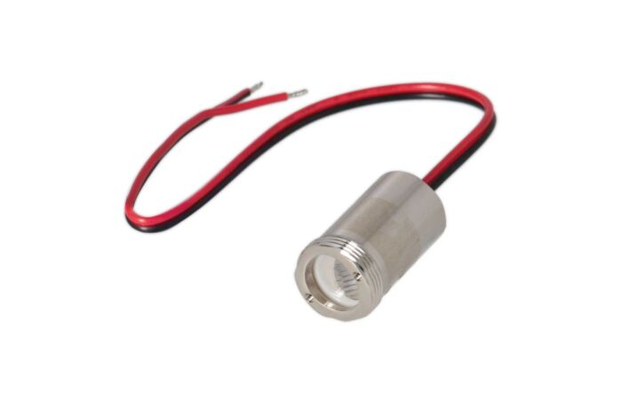 MCLED Svídidlo do zábradlí, Ø18x30 mm, 1,2 W, 3000 K, 24 VDC, IP67, 35°x25° asymetrické