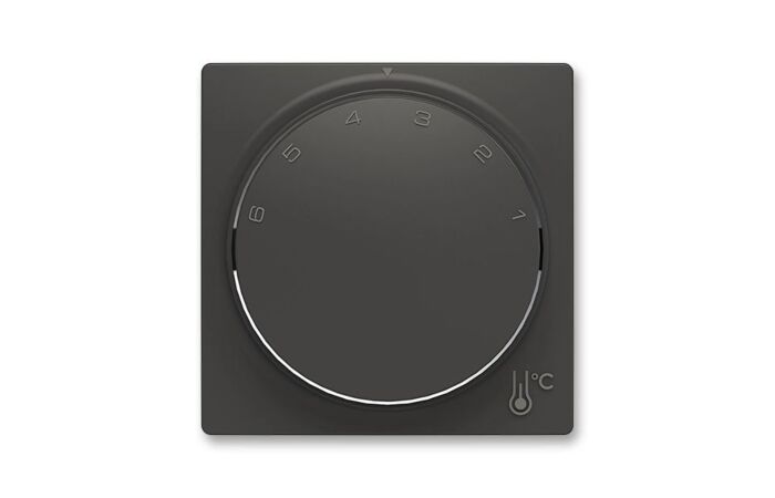 ABB Zoni 3292T-A00300 237 Kryt termostatu prostorového s otočným ovládáním, s upevňovací maticí matná černá