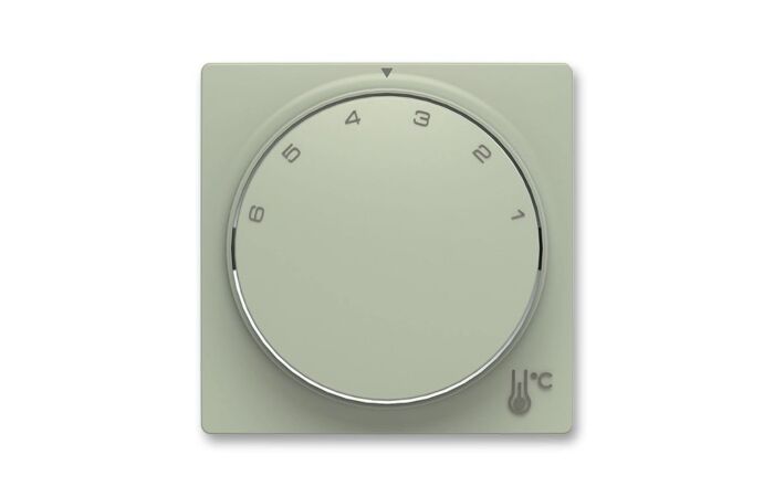 ABB Zoni 3292T-A00300 243 Kryt termostatu prostorového s otočným ovládáním, s upevňovací maticí  olivová