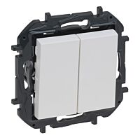 LEGRAND Spínač NILOÉ STEP 863108B č.6+6 bílá