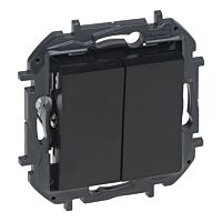 LEGRAND Tlačítko NILOÉ STEP 863512B dvojité černá
