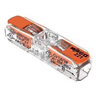 WAGO Svorka 221-2411 2x02-4mm² spojovací Inline páčková, transparentní