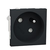 Zásuvka Unica 250V/16A 2P+E 45° antracit