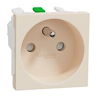 SCHNEIDER Zásuvka Unica 250V/16A 2P+E clonky béžov