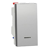 Spínač NU310330S Unica č.6 alu 1mod.