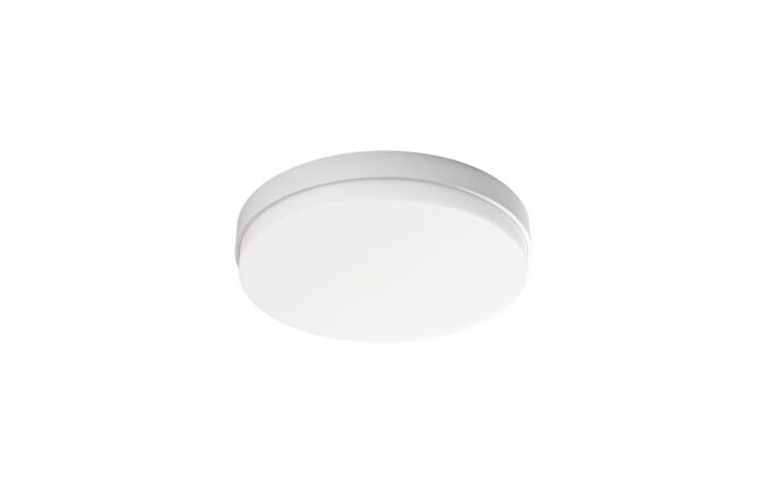 PROLUMIA Svítidlo LED Prodisc III Mini, přisazené, Ø267xH57mm, 9,5W, 485/970lm 3000/4000K IP44, senzor, bílá