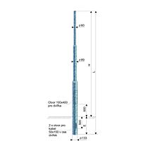 KOOPERATIVA Stožár K 8-133/89/60 ŽZ sadový bezpaticový