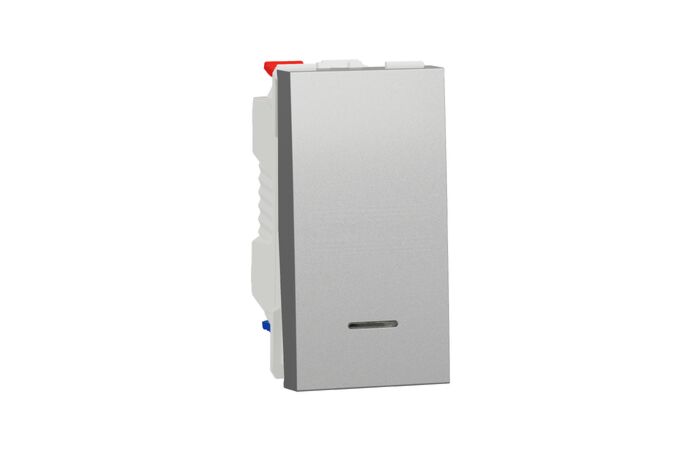 Spínač NU310330S Unica č.6 alu 1mod.