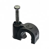 SEZ Příchytka kabelová natloukací, 6mm, plast, černá