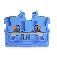 WAGO Svorka 2250-324 2vodičová průchozí Mini s ovládacím tlačítkem 1 mm², modrá