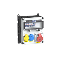 zás. 1x CEE 16A 5p 400V, 1x 16A 230V, 2x